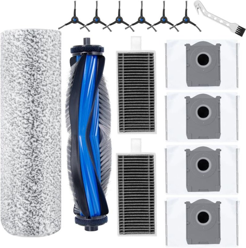 15 Zubehör-Set für Ecovacs Deebot X8 Pro Omni / X8 Omni / T80 Omni Saugroboter, 1 Hauptbürste, 1 Wischrolle, 6 Seitenbür...