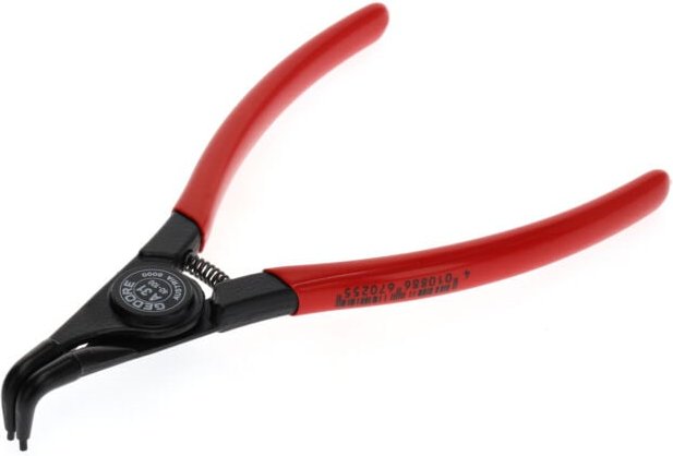 Montagezange für Außensicherungsringe, gewinkelt, 40-100 mm