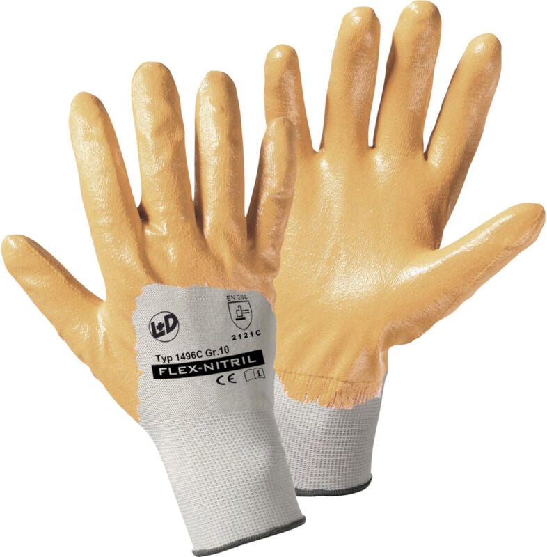 Thumbnail - Leipold Doehle Flex-Nitril 1496C-XL Polyester Arbeitshandschuh Größe (Handschuhe): 10, xl en 388 c