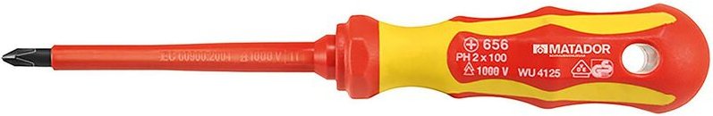 Vde Schraubendreher, 2K, Kreuzschlitz, ph 1x80 m