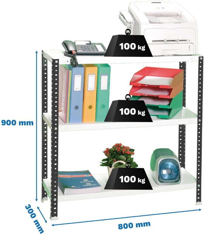 Simonrack Leichte Regale in Weiß und Anthrazit Metall