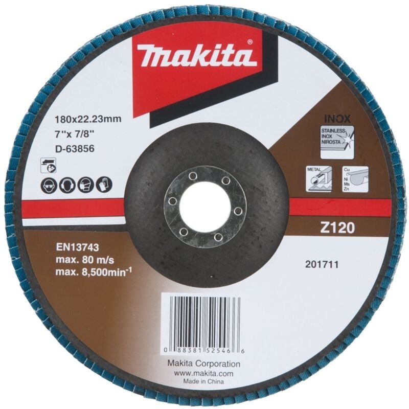 Fächerschleifscheibe 180 mm Z120 - D-63856 - Makita