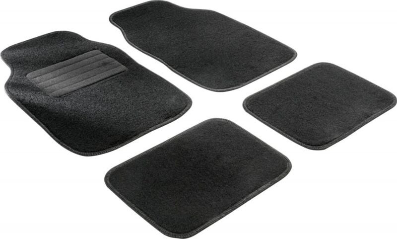 Universal Fußmatten Velours Komplett-Set schwarz Fußmattenset - Walser