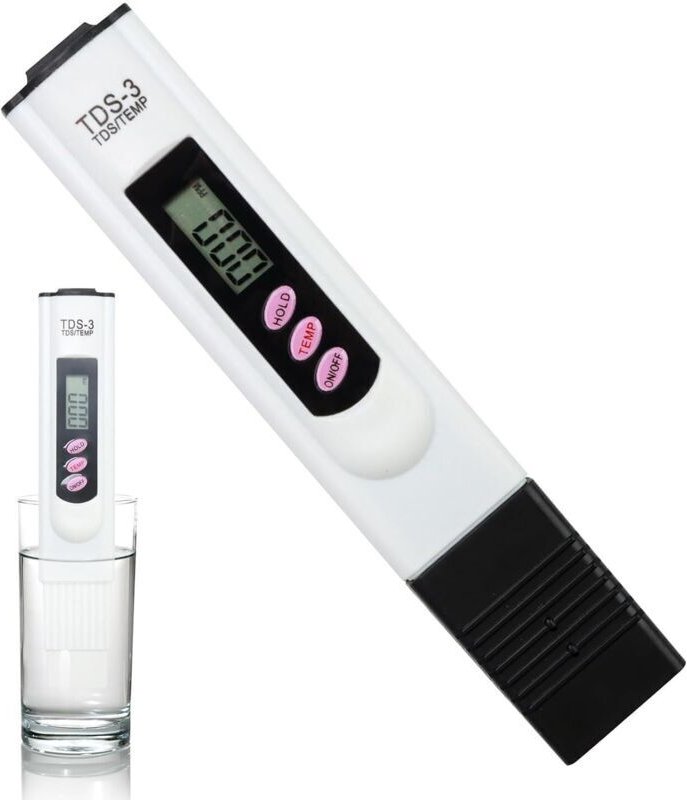 Digitales TDS-Wasserqualitätsmessgerät, LCD-Bildschirm, Messbereich von 0 bis 9990 ppm, 2 % Messgenauigkeit, tragbar