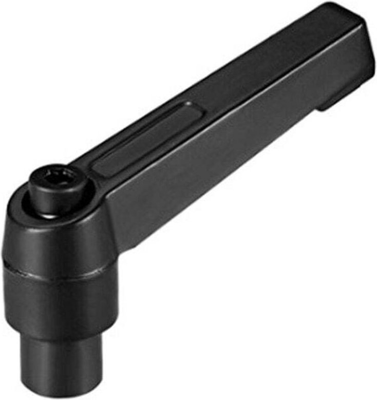 M8 Klemmhebel aus schwarzem Metall mit Innengewinde, verstellbarer Befestigungsgriff, DEBUNS