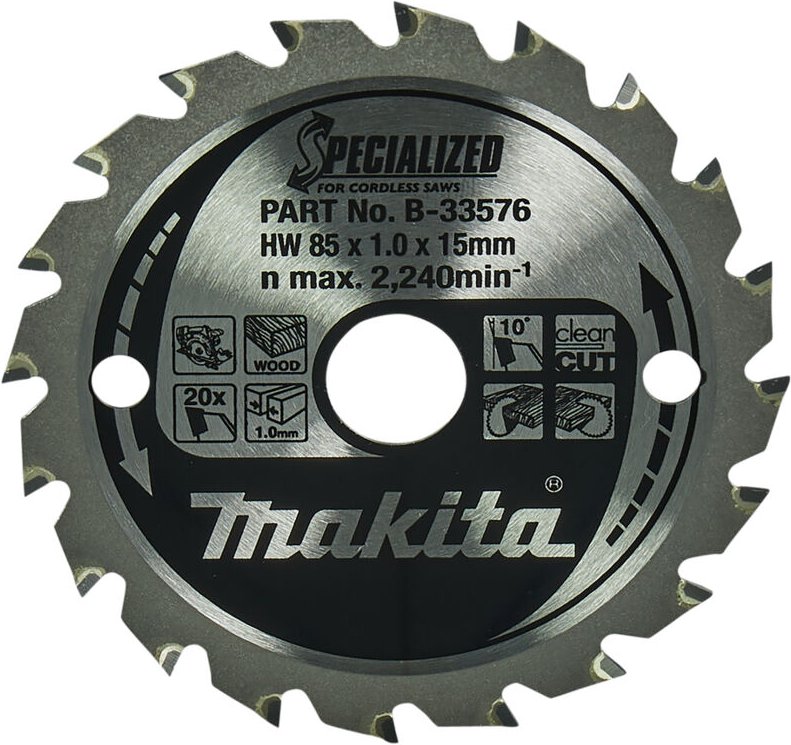 Thumbnail - Piła tarczowa 85x15x20z specjalized drewno - Makita