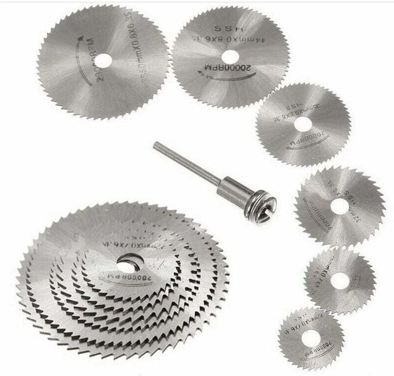 Neues 7-teiliges Set HSS-Kreissägeblätter zum Schneiden von Holz für Dremel-Rotationswerkzeug-Aufnahme mit 3,175 mm (1/8...