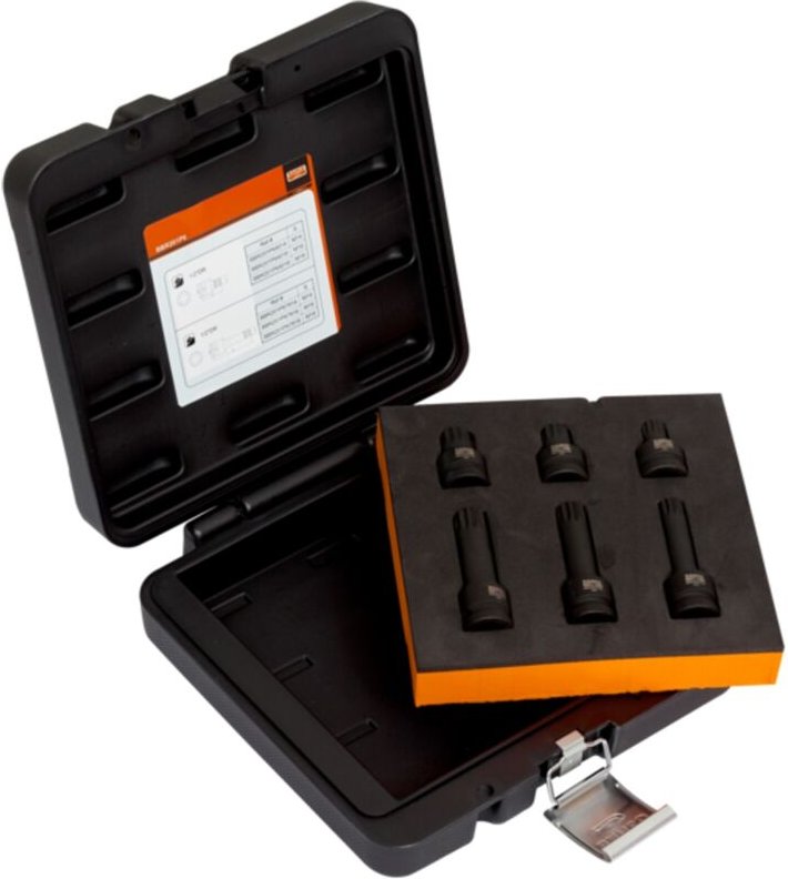 Bahco - xzn 1/2' Kraft Steckschlüssel-Satz für Bremsen 6 tlg. Vielzahnnuss