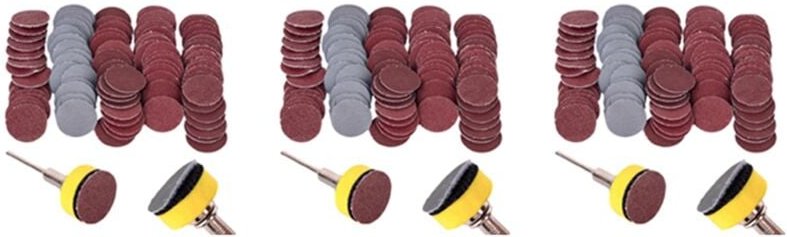 Tlily - 1 zoll 300Pcs Serie Schleifen Discs Pad Runde Schleifpapier Haken Schleife Sander Backer