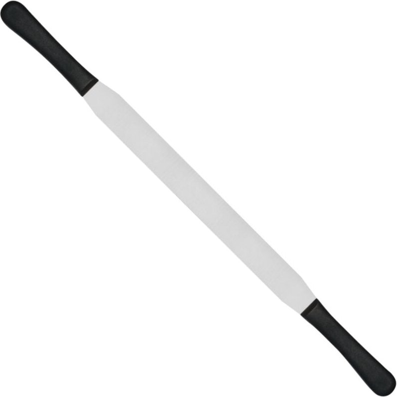 Flacher Spatel zum Verteilen von Kuchenteig mit zwei Griffen Creme 300 mm - Hendi 840917