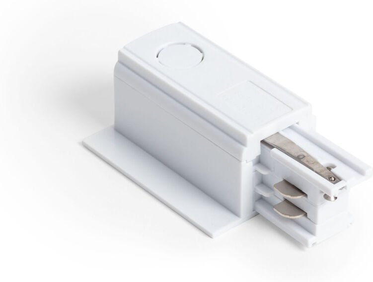 Verbinder 'Left Side' Stromeinspeisung für 3-Phasenstromschiene Unterputz/ Einbau Aluminium Weiß