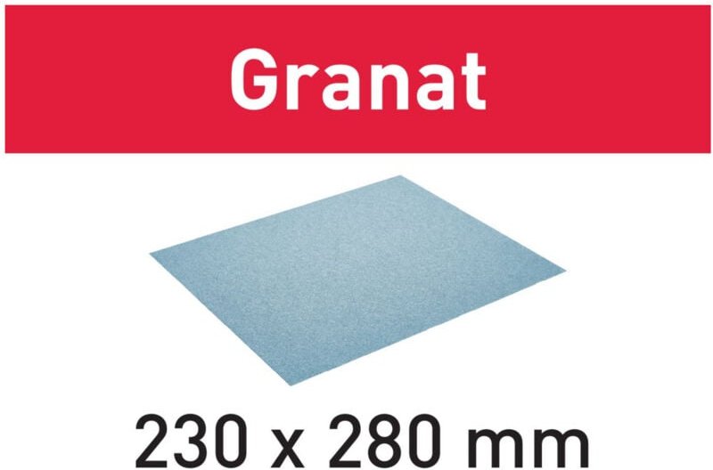 Schleifpapier 230x280 P240 GR/50 Granat 10 Stk - Festool