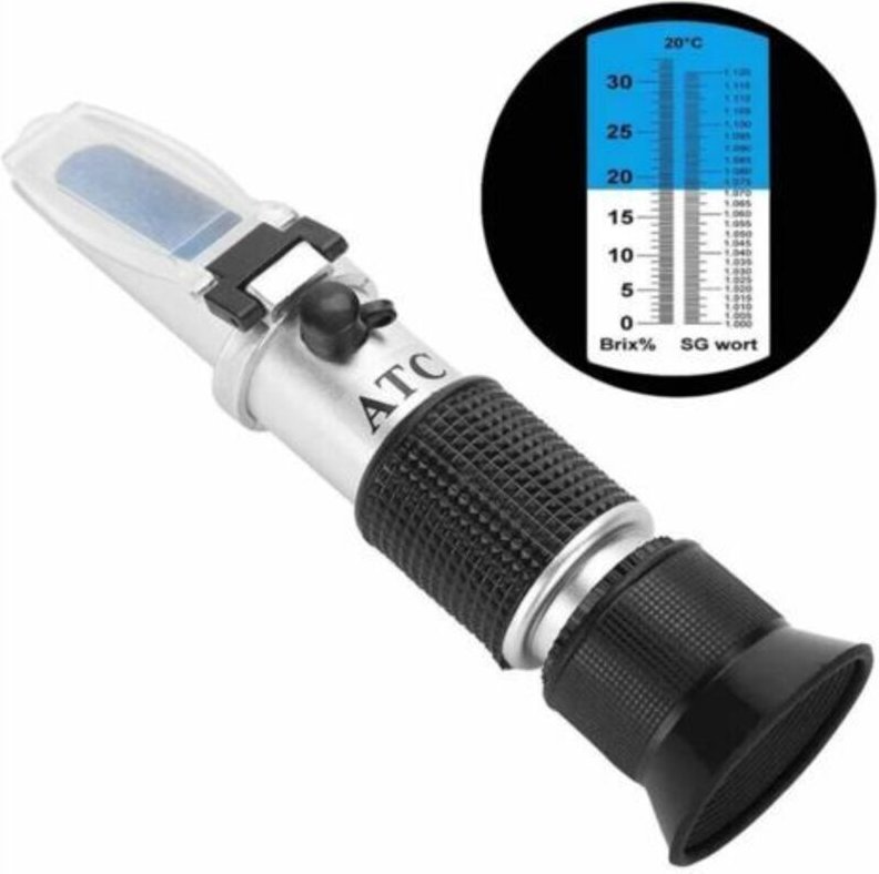 Zucker-Brix-Refraktometer (0–32 % Zuckergehalt) für Bierwürze, Traubenmost und Konzentrate von Getränken, Suppen, normal...