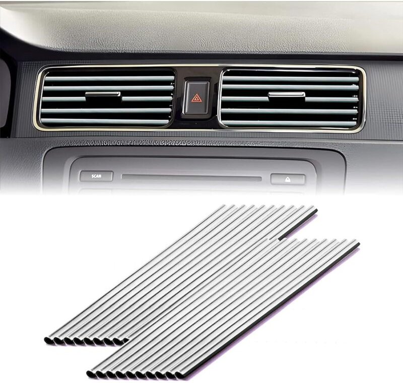 Gabrielle - 20 Stück PVC-Autoinnenausstattung, 20 cm gerade Autoinnenlüftungsöffnungen für alle Autoteilezubehörteile (S...