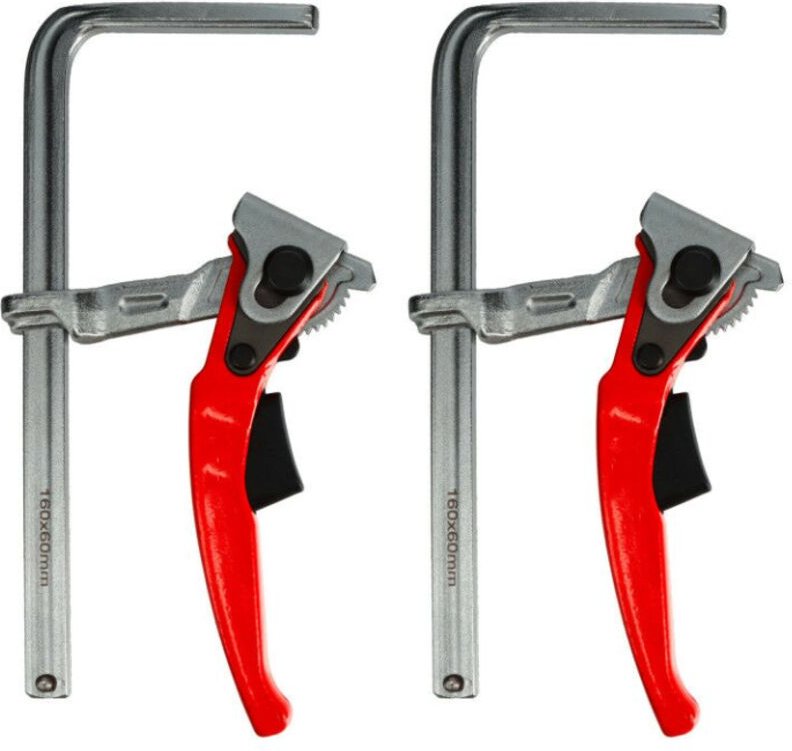 300-mm-Hebelklemme x2 – Schnellverschluss, geeignet für Führungsschienen, 300 x 60 mm