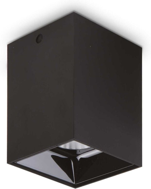 Ideal Lux NITRO Integriertes quadratisches LED-Aufbau-Downlight, mattschwarz, 2350 lm, 3000 K