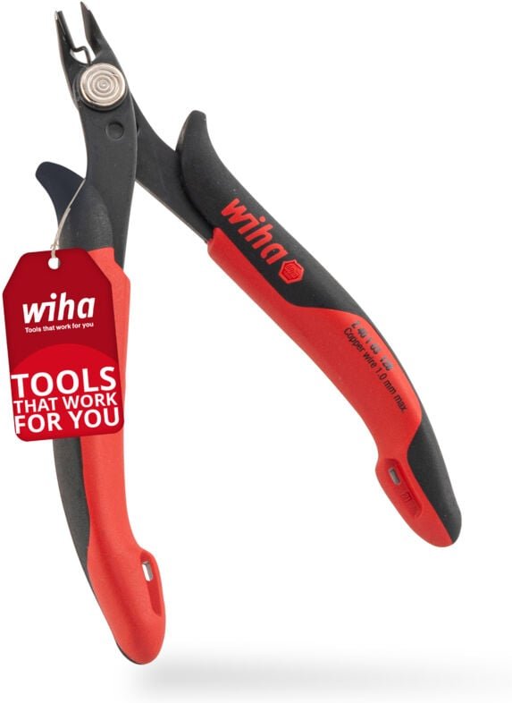 Präzisions Seitenschneider Elektronik klein (26813) breiter, spitzer Kopf ohne Wate 130mm i Mini Drahtschneider für Elek...