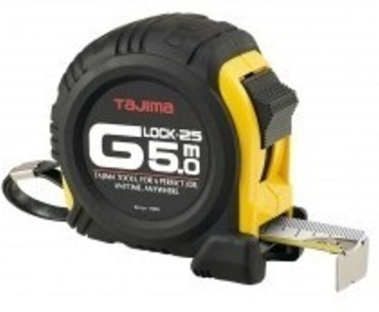Tajima - Bandmaß Metermaß g -lock Antischock schwarz Länge 5 m Breite 19 mm gelb