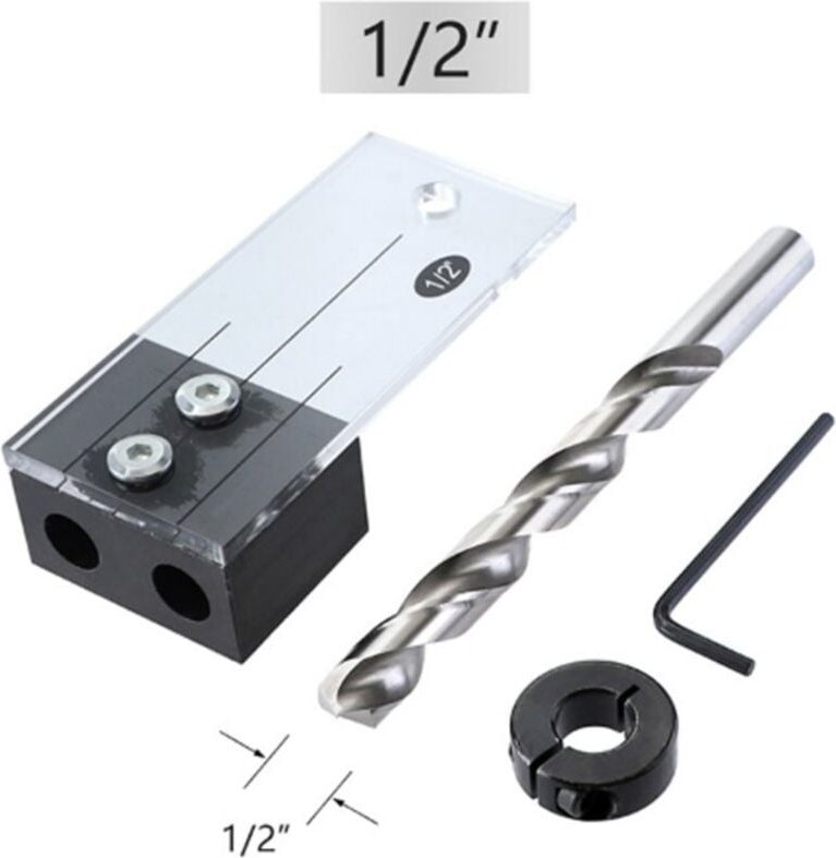 1/2' Lochbohr-Locator, Lochbohrführung, Holzbearbeitungswerkzeug, gerader Loch-Jig-Locator