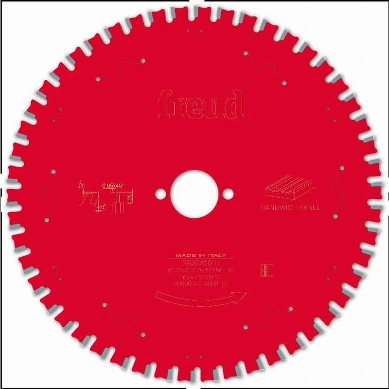 Freud - Sägeblatt für Handkreissäge Ø235 2,2/1,8 AL30 Z50 tpb 0° - F03FS09857 -FR20X001H