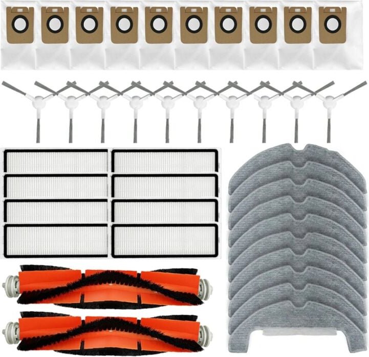 Für D9 Plus Roller Seite Pinsel Hepa-Filter Mopp Pad Staub Tasche