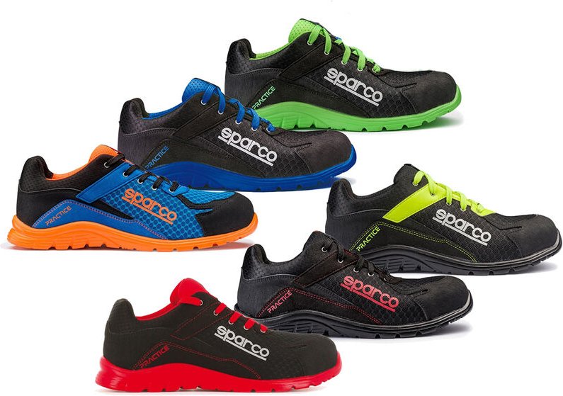 Practice S1P src Sicherheitsschuhe - 42 eu - Schwarz / Hellblau - Sparco