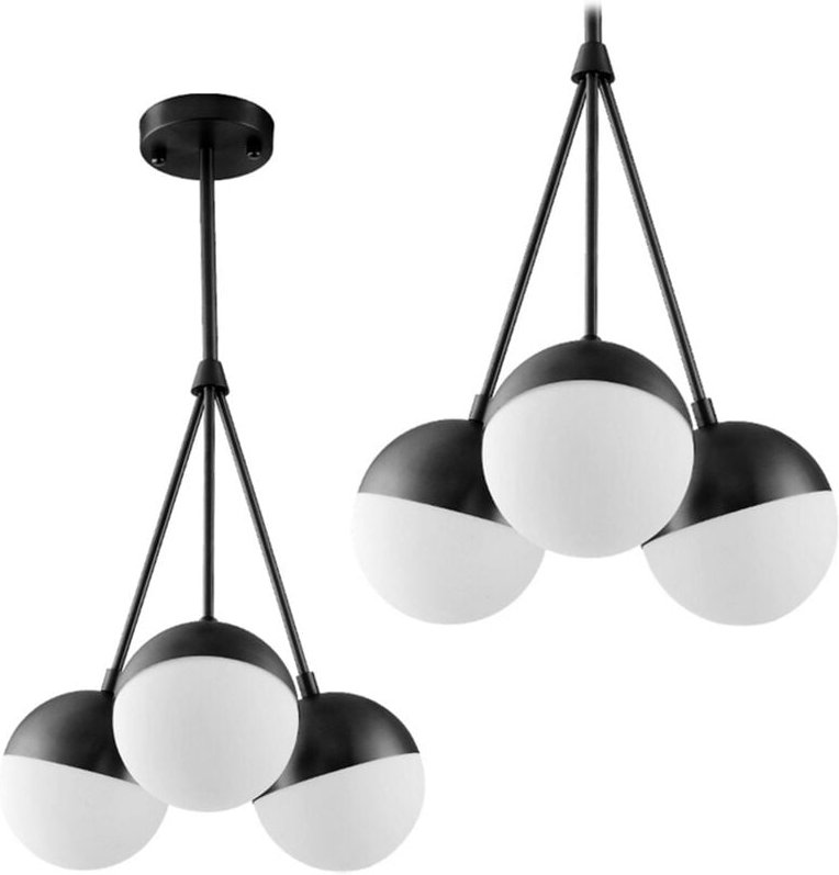 Toolight - hängelampe kugel black APP687-3CP