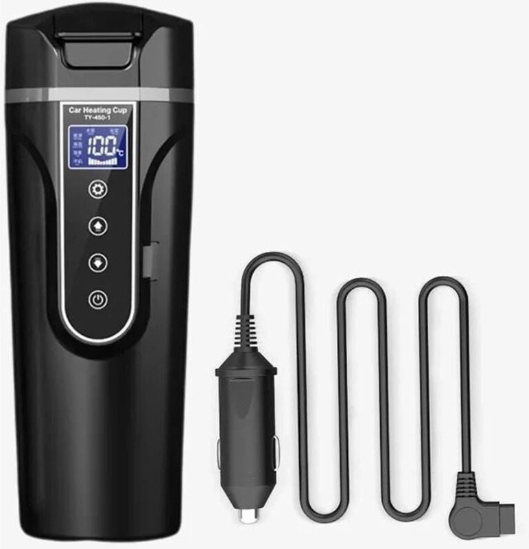 Auto-Wasserkocher, 12 V/24 v Auto-Wasserkocher, beheizter Wasserbecher für Auto/LKW/Reisen, tragbarer Auto-Wasserkocher ...