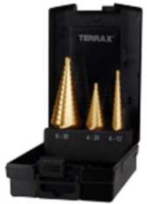 RUKO Stufenbohrer-Satz HSS, geschliffen in Kunststofkassette (ABS) Oberfläche TIN