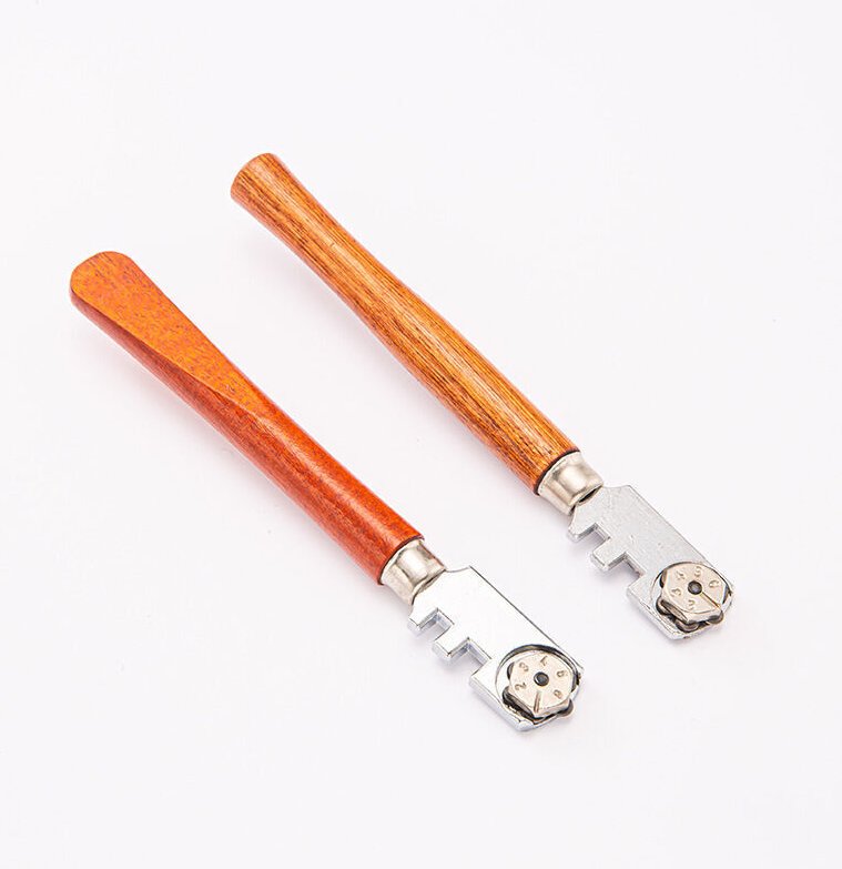 Professioneller 2er-Pack Glasschneider mit 6 Scheiben aus Wolframkarbid für 2–6 mm Schnittstärke in Glas, Spiegeln und B...