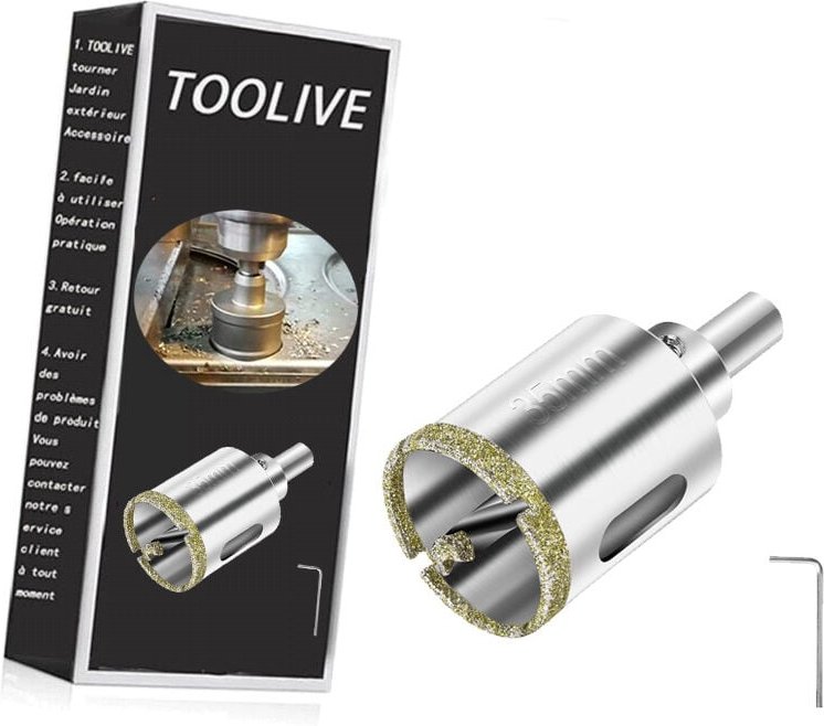 Dontodent - Diamantbohrkrone 35mm Vakuumgeschweißt Lochsäge zum Trockenbohren Fliesen Porzellan Marmor Keramik Granit