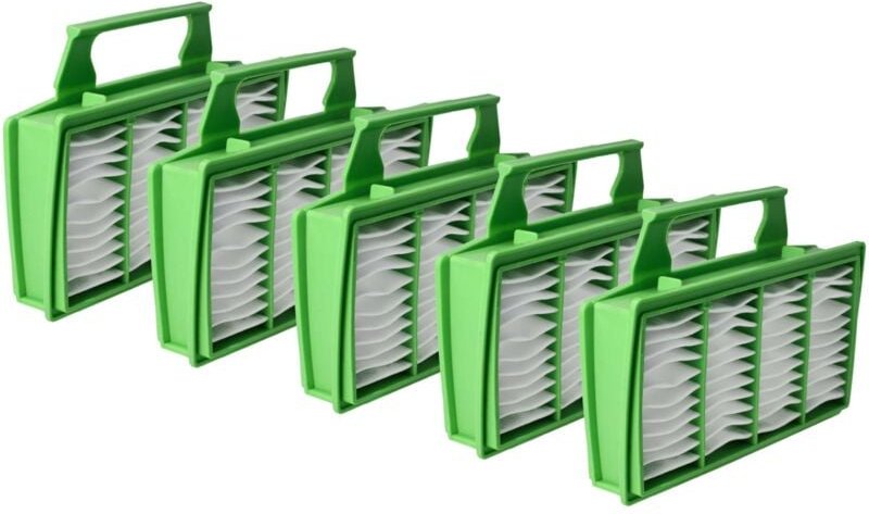 5x Mikro-Hygienefilter Ersatz für Sebo 6608ER, 6629ER für Staubsauger - Luftfilter Grün Weiß, Rechteckig - Vhbw