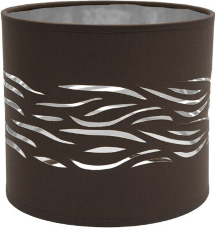 Tischlampenschirm mist 1xe14 braun-silber 17dx17dx15h