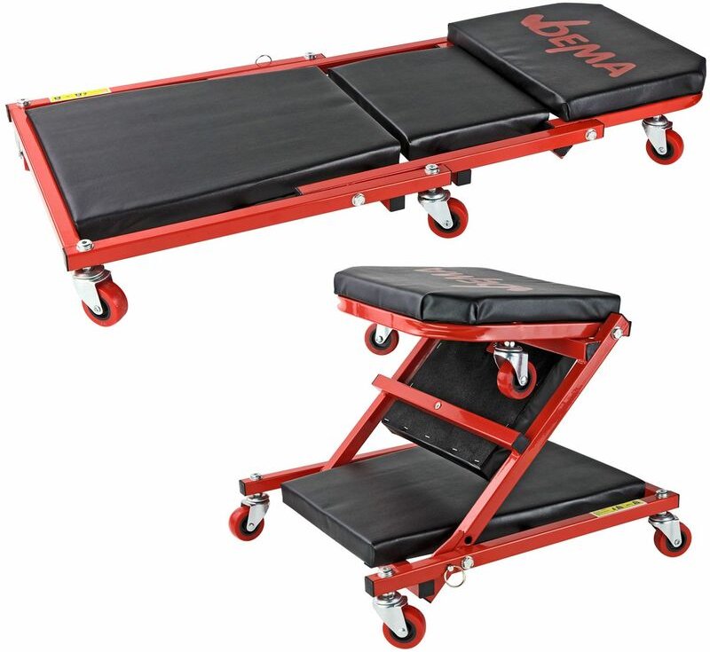 Dema - Montagerollbrett 2in1 Rollbrett Montage Werkstatt Montageliege Werkstattliege