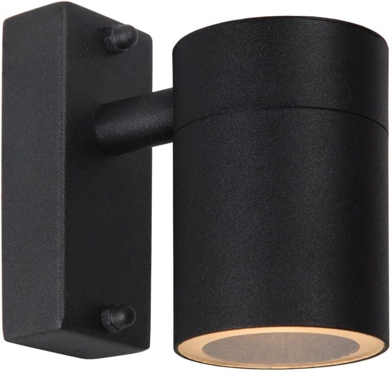 Arne-led - Wandstrahler / Wandleuchte Innen/Außen - ø 6,3 cm - led - GU10 - 1x5W 2700K - IP44 - Schwarz - Lucide