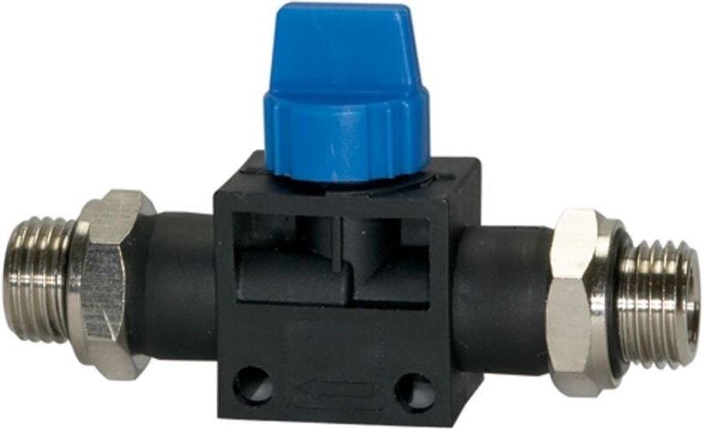 Riegler Absperrventil »Blaue Serie« G 3/8 a., G 3/8 a., Kunstst./MS vern.