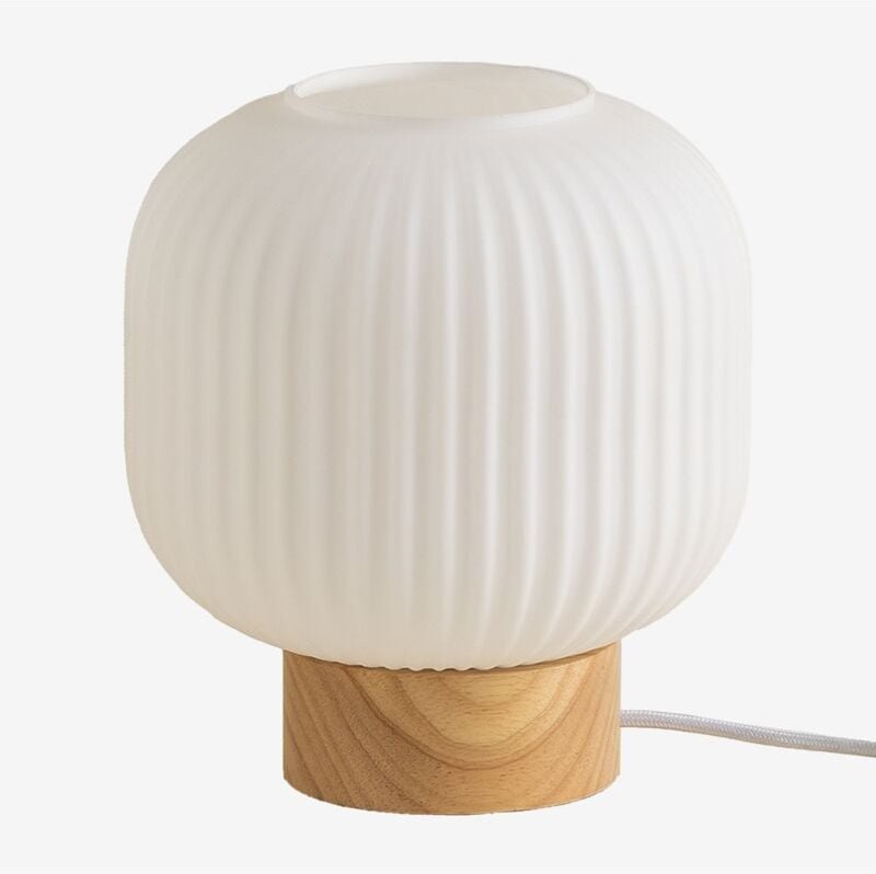 Thumbnail - Bruner Tischlampe aus Holz und Glas Natürlich - Sklum