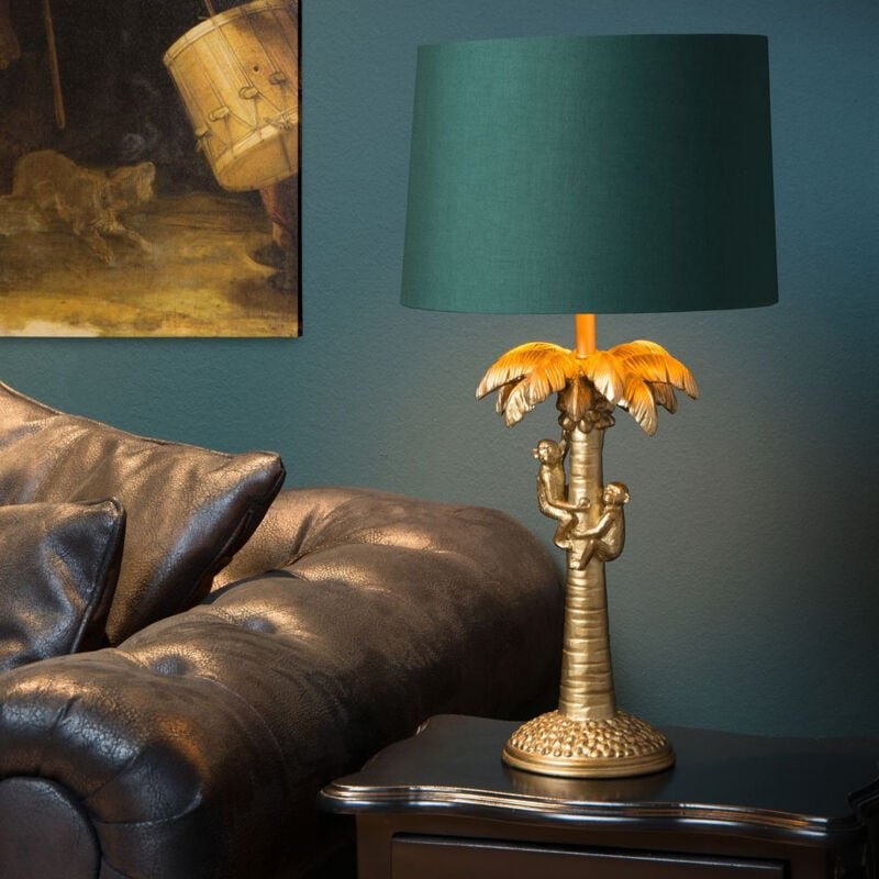 Lucide EXTRAVAGANZA COCONUT - Tischlampe - Ø 30,5 cm - 1xE27 - Mattes Gold / Messing