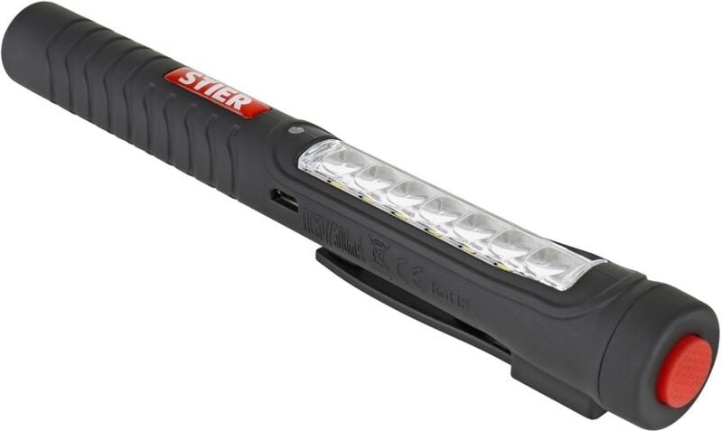 LED-Stiftleuchte, 150 Lumen Vorderseite, 50 Lumen Hochleistungs-Spotlight, Magnet & Taschenklipp, USB-Ladestecker, Werks...