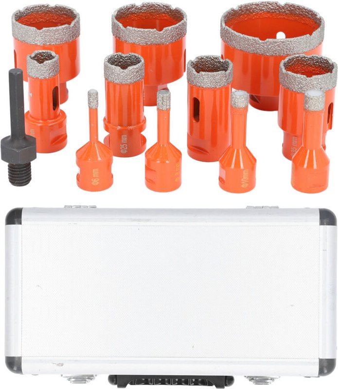 Lochsäs Kit 68 50 45 35 28 25 20 12 10 8 6 mm M14 Diamantöffner mit Hex -Schaft für Keramikfliesen Marmor Granit - Eosno...