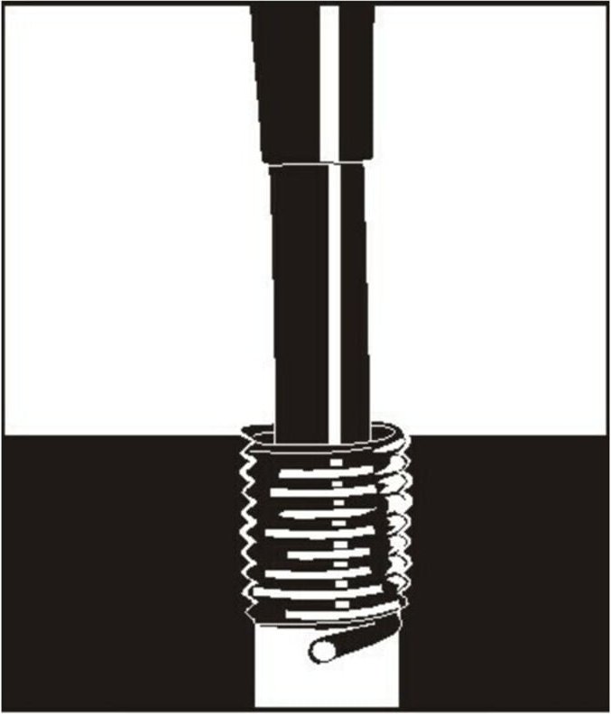 V-coil - Gewindeeinsatz din 8140 Typ Standard für Gewinde M4 x 0,7 mm rostfreier Stahl 1,5xD