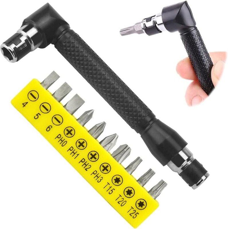 Thumbnail - Memkey - Schraubendreher, L-förmiger Verlängerungsgriff, 1/4 Zoll Sechskant-Steckschlüssel, Innensechskant-Schraubendreh...