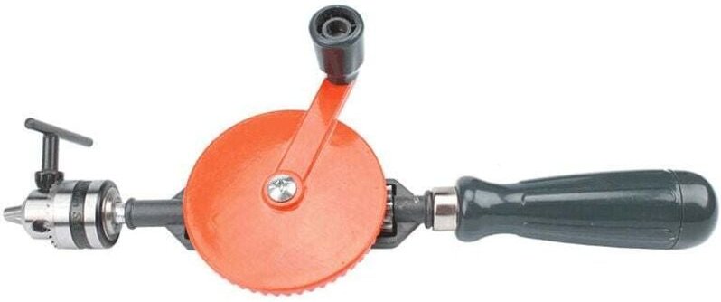 Handbohrmaschine, 3/8 Zoll (1,5–10 mm), Gussstahl-Doppelzahnrad-Handbohrmaschine für Kunststoff- und Holz-Handbohrmaschi...