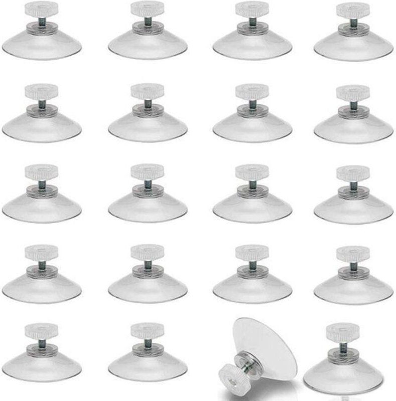 20 Stück Schraubsaugnäpfe mit M5-Gewinde, 40 mm Befestigungssaugnäpfe, transparente Schraubsaugnäpfe mit Ösen und Haken,...