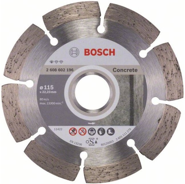 Bosch Diamanttrennscheibe Standard for Concrete, 115 x 22,23 x 1,6 x 10 mm