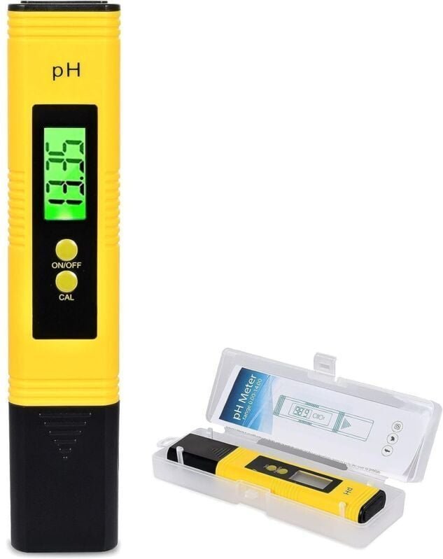 Digitales pH-Meter, elektronisches pH-Meter, professionelles pH-Meter mit LCD-Anzeige, pH-Messbereich 0,00–14,00 für Tri...