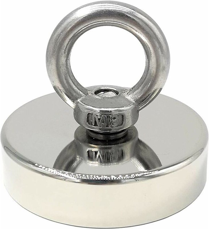 CHOYCLIT Hebemagnet, Neodym Magnet 140kg Kraft Ø 60mm, Magnete mit kraftvollen Heberingen für Industrie und Wissenschaft...