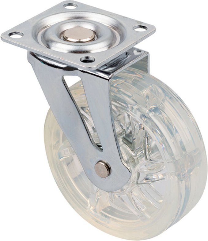 TOP O 75 mm transparente Möbelrolle ohne Bremse SANS MARQUE