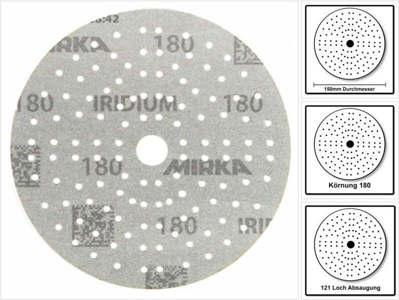 Iridium Scheibe Ø150 mm Mirka Grain 180 - 246CH09918