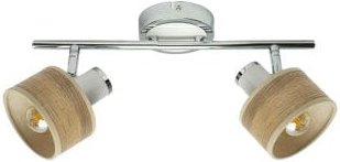 Fabrilamp - Nando strip 2xe14 chrom-weiß/weiß/hell verstellbare Strahler 16x36,5x10 cm